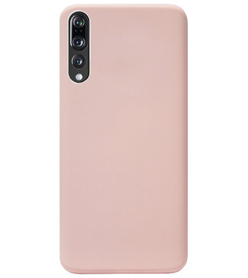 ADEL Premium Siliconen Back Cover Softcase Hoesje voor Huawei P20 Pro - Lichtroze