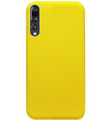 ADEL Siliconen Back Cover Softcase Hoesje voor Huawei P20 Pro - Geel