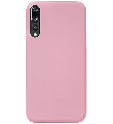 ADEL Siliconen Back Cover Softcase Hoesje voor Huawei P20 Pro - Roze