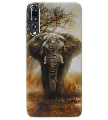 ADEL Siliconen Back Cover Softcase Hoesje voor Huawei P20 Pro - Olifant