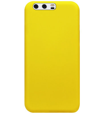 ADEL Siliconen Back Cover Softcase Hoesje voor Huawei P10 - Geel