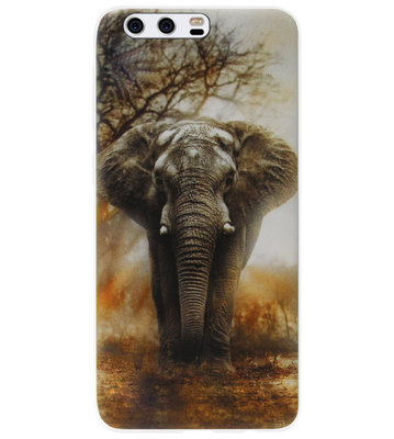 ADEL Siliconen Back Cover Softcase Hoesje voor Huawei P10 Plus - Olifant