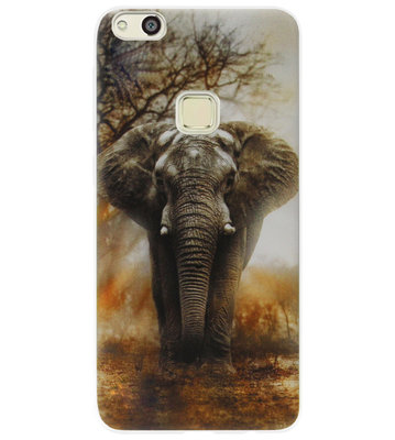 ADEL Siliconen Back Cover Softcase Hoesje voor Huawei P10 Lite - Olifant
