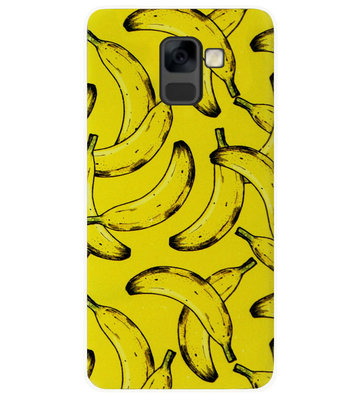 ADEL Siliconen Back Cover Softcase Hoesje voor Samsung Galaxy A8 Plus (2018) - Bananen