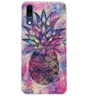 ADEL Siliconen Back Cover Softcase Hoesje voor Huawei P20 - Ananas Kleur