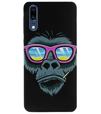 ADEL Siliconen Back Cover Softcase Hoesje voor Huawei P20 - Gorilla Apen