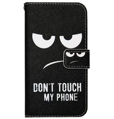 ADEL Kunstleren Book Case Portemonnee Pasjes Hoesje voor Huawei P30 - Don't Touch My Phone