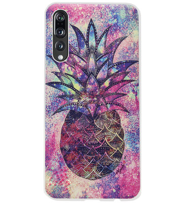 ADEL Siliconen Back Cover Softcase Hoesje voor Huawei P20 Pro - Ananas Kleur
