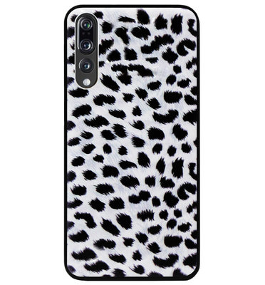 ADEL Siliconen Back Cover Softcase Hoesje voor Huawei P20 Pro - Luipaard Wit