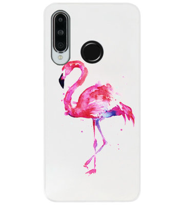 ADEL Siliconen Back Cover Softcase Hoesje voor Huawei P30 Lite - Flamingo