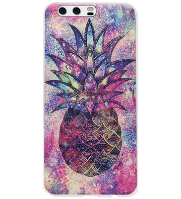 ADEL Siliconen Back Cover Softcase Hoesje voor Huawei P10 - Ananas Kleur