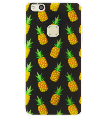 ADEL Siliconen Back Cover Softcase Hoesje voor Huawei P10 Lite - Ananas Groen