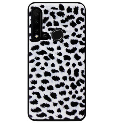 ADEL Siliconen Back Cover Softcase Hoesje voor Huawei P20 Lite (2019) - Luipaard Wit