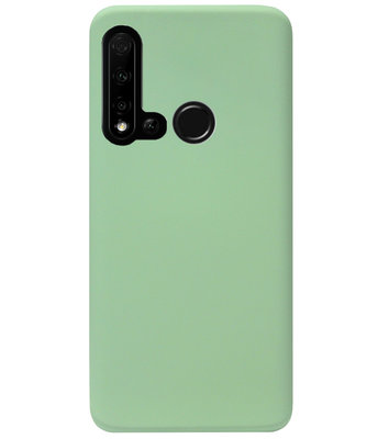 ADEL Premium Siliconen Back Cover Softcase Hoesje voor Huawei P20 Lite (2019) - Lichtgroen