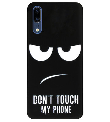 ADEL Siliconen Back Cover Softcase Hoesje voor Huawei P20 - Don't Touch My Phone