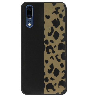 ADEL Siliconen Back Cover Softcase Hoesje voor Huawei P20 - Luipaard