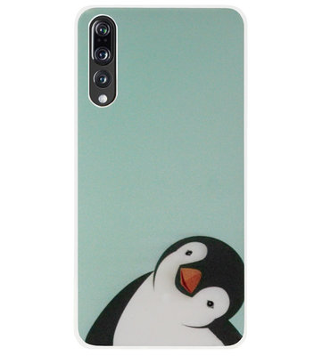 ADEL Siliconen Back Cover Softcase Hoesje voor Huawei P20 Pro - Pinguin