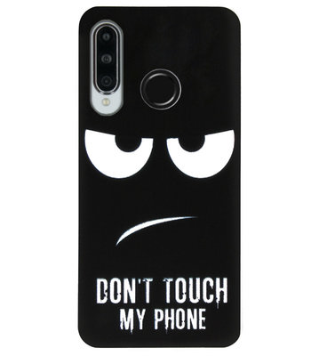 ADEL Siliconen Back Cover Softcase Hoesje voor Huawei P30 Lite - Don't Touch My Phone