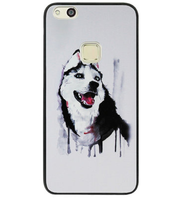 ADEL Siliconen Back Cover Softcase Hoesje voor Huawei P10 Lite - Wolf