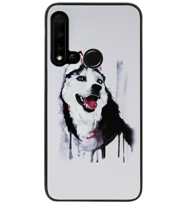 ADEL Siliconen Back Cover Softcase Hoesje voor Huawei P20 Lite (2019) - Wolf
