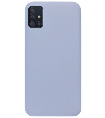 ADEL Premium Siliconen Back Cover Softcase Hoesje voor Samsung Galaxy A51 - Lavendel Grijs