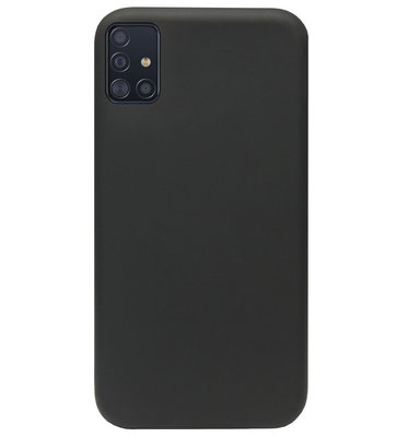 ADEL Siliconen Back Cover Softcase Hoesje voor Samsung Galaxy A51 - Zwart