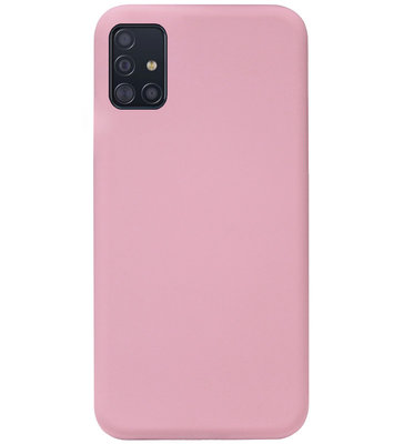 ADEL Siliconen Back Cover Softcase Hoesje voor Samsung Galaxy A51 - Roze