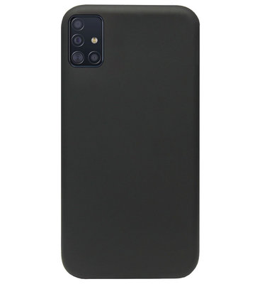 ADEL Siliconen Back Cover Softcase Hoesje voor Samsung Galaxy A71 - Zwart