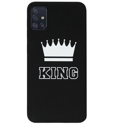 ADEL Siliconen Back Cover Softcase Hoesje voor Samsung Galaxy A71 - King