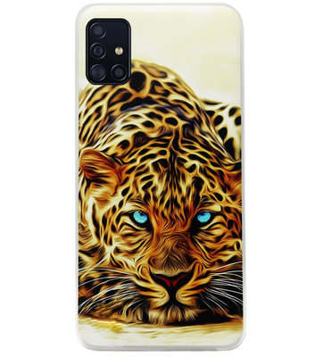 ADEL Siliconen Back Cover Softcase Hoesje voor Samsung Galaxy A71 - Tijger