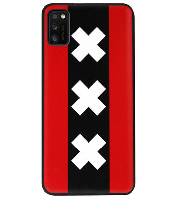 ADEL Siliconen Back Cover Softcase Hoesje voor Samsung Galaxy A41 - Amsterdam Andreaskruisen