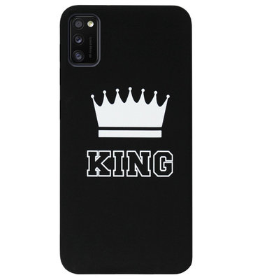 ADEL Siliconen Back Cover Softcase Hoesje voor Samsung Galaxy A41 - King