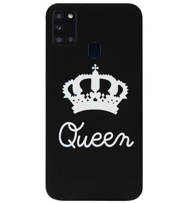 ADEL Siliconen Back Cover Softcase Hoesje voor Samsung Galaxy A21s - Queen