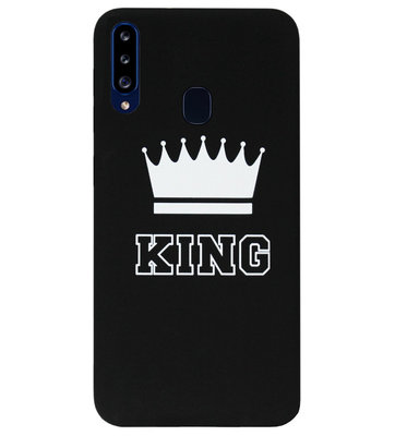 ADEL Siliconen Back Cover Softcase Hoesje voor Samsung Galaxy A20s - King