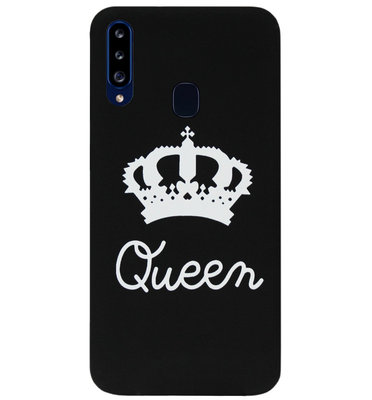ADEL Siliconen Back Cover Softcase Hoesje voor Samsung Galaxy A20s - Queen