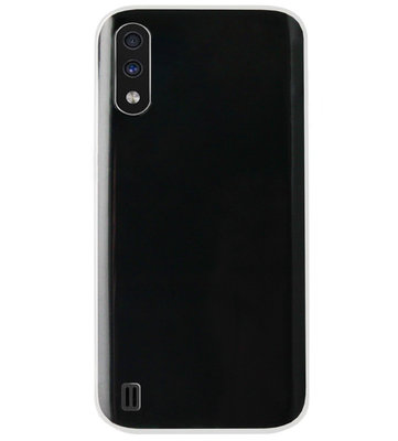 ADEL Siliconen Back Cover Softcase Hoesje voor Samsung Galaxy A01 - Doorzichtig Transparant