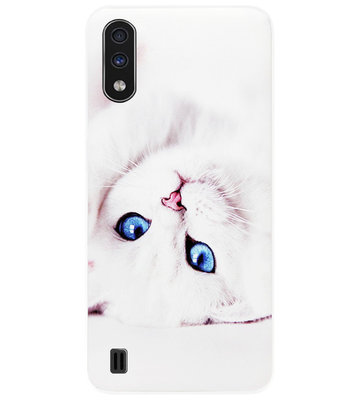 ADEL Siliconen Back Cover Softcase Hoesje voor Samsung Galaxy A01 - Katten