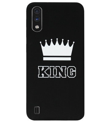 ADEL Siliconen Back Cover Softcase Hoesje voor Samsung Galaxy A01 - King