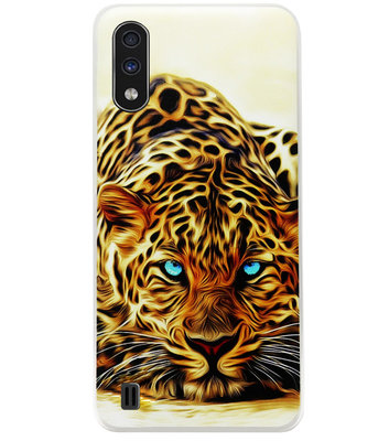 ADEL Siliconen Back Cover Softcase Hoesje voor Samsung Galaxy A01 - Tijger