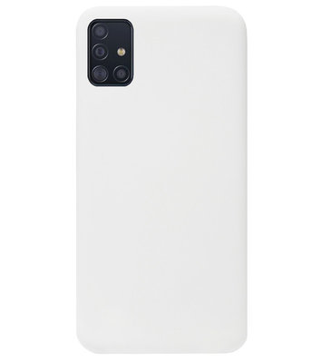 ADEL Siliconen Back Cover Softcase Hoesje voor Samsung Galaxy A51 - Wit