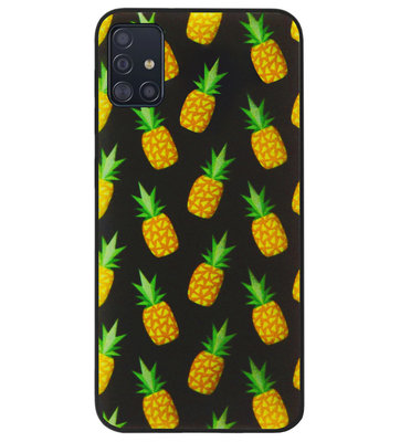 ADEL Siliconen Back Cover Softcase Hoesje voor Samsung Galaxy A51 - Ananas