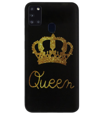 ADEL Siliconen Back Cover Softcase Hoesje voor Samsung Galaxy A21s - Queen Koningin