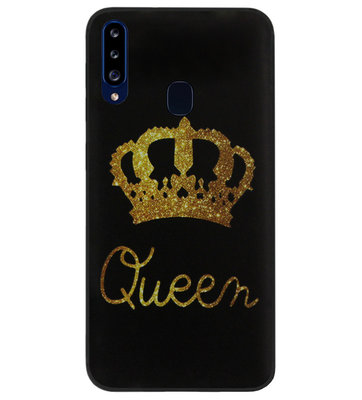 ADEL Siliconen Back Cover Softcase Hoesje voor Samsung Galaxy A20s - Queen Koningin