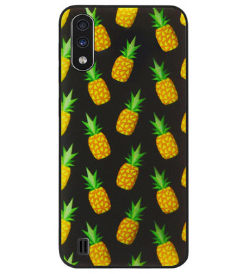 ADEL Siliconen Back Cover Softcase Hoesje voor Samsung Galaxy A01 - Ananas