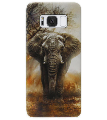 ADEL Siliconen Back Cover Softcase Hoesje voor Samsung Galaxy S8 - Olifanten