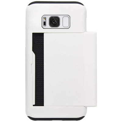 ADEL Kunststof Back Cover Hardcase Hoesje voor Samsung Galaxy S8 Plus - Pasjeshouder Wit