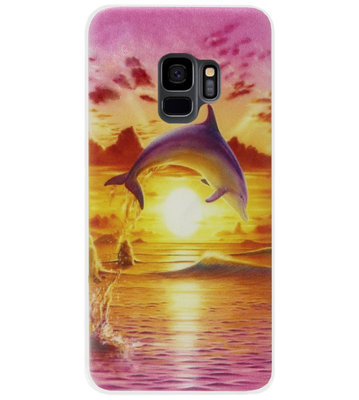 ADEL Kunststof Back Cover Hardcase Hoesje voor Samsung Galaxy S9 Plus - Dolfijn