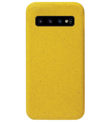 ADEL Tarwe Stro TPU Back Cover Softcase Hoesje voor Samsung Galaxy S10 - Duurzaam afbreekbaar Milieuvriendelijk Geel