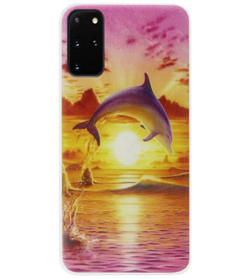 ADEL Kunststof Back Cover Hardcase Hoesje voor Samsung Galaxy S20 Plus - Dolfijn