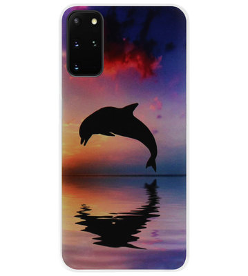 ADEL Kunststof Back Cover Hardcase Hoesje voor Samsung Galaxy S20 Plus - Dolfijn Blauw